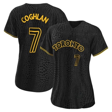 Replica Chris Coghlan Women's Toronto Blue Jays Black Snake Skin City Jersey