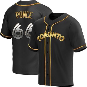 Replica Cody Ponce Men's Toronto Blue Jays Black Golden Alternate Jersey
