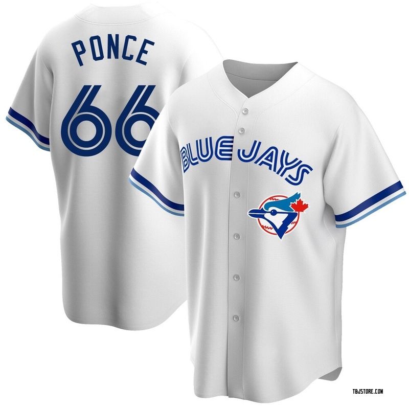 Replica Cody Ponce Men's Toronto Blue Jays White Home Cooperstown Collection Jersey
