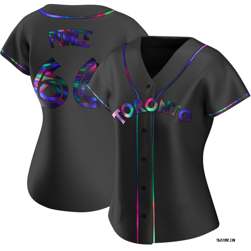 Replica Cody Ponce Women's Toronto Blue Jays Black Holographic Alternate Jersey