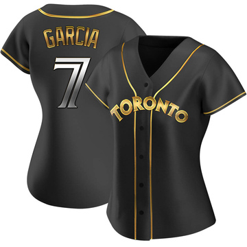 Replica Damaso Garcia Women's Toronto Blue Jays Black Golden Alternate Jersey
