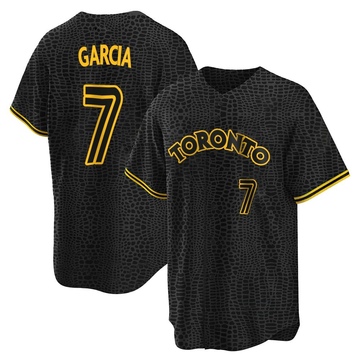 Replica Damaso Garcia Youth Toronto Blue Jays Black Snake Skin City Jersey
