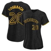 Replica Daniel Vogelbach Women's Toronto Blue Jays Black Snake Skin City Jersey