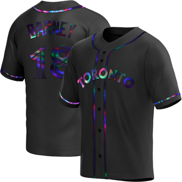 Replica Darwin Barney Youth Toronto Blue Jays Black Holographic Alternate Jersey