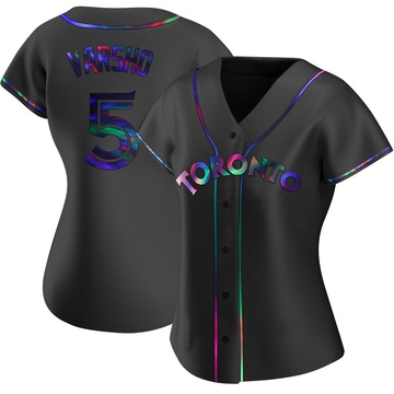 Replica Daulton Varsho Women's Toronto Blue Jays Black Holographic Alternate Jersey