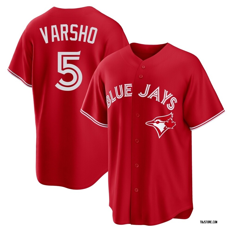 Replica Daulton Varsho Youth Toronto Blue Jays Red Canada Day Jersey