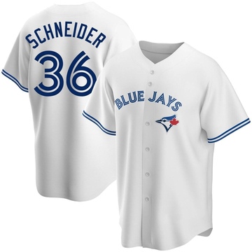 Replica Davis Schneider Men's Toronto Blue Jays White Home Jersey