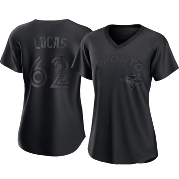 Replica Easton Lucas Women's Toronto Blue Jays Black Pitch Fashion Jersey