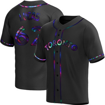 Replica Easton Lucas Youth Toronto Blue Jays Black Holographic Alternate Jersey