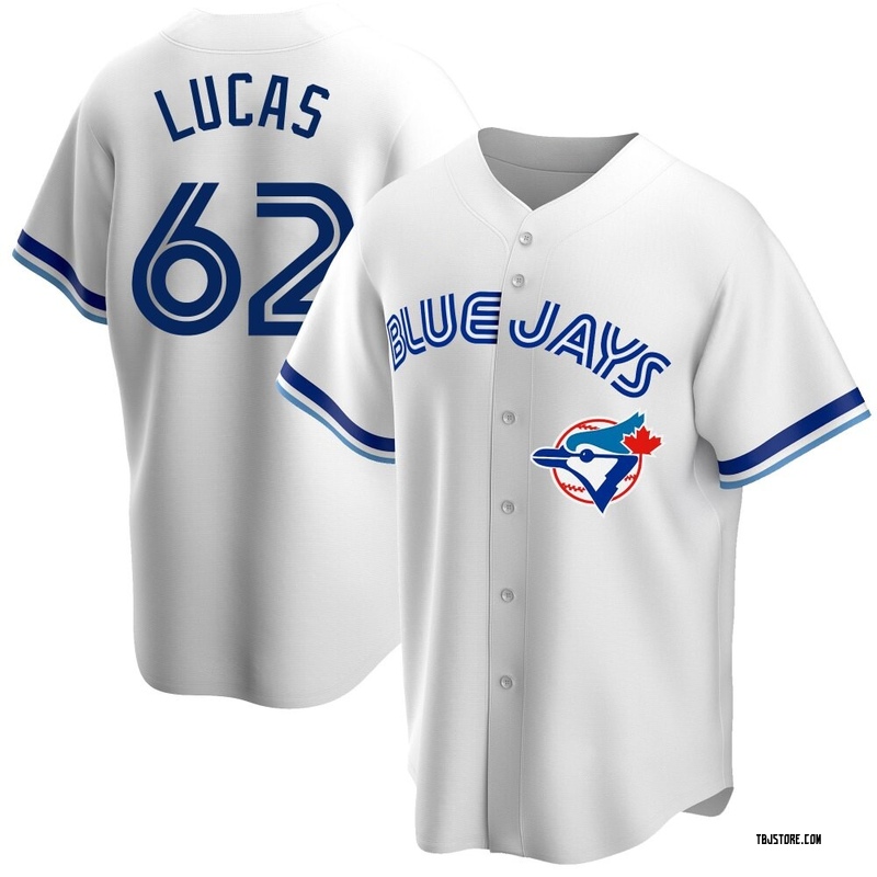 Replica Easton Lucas Youth Toronto Blue Jays White Home Cooperstown Collection Jersey