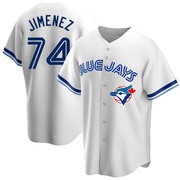 Replica Eloy Jimenez Men's Toronto Blue Jays White Home Cooperstown Collection Jersey