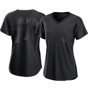 Replica Eloy Jimenez Women's Toronto Blue Jays Black Pitch Fashion Jersey