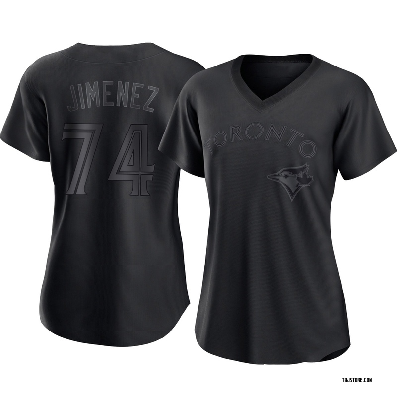 Replica Eloy Jimenez Women's Toronto Blue Jays Black Pitch Fashion Jersey