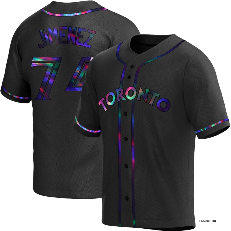 Replica Eloy Jimenez Youth Toronto Blue Jays Black Holographic Alternate Jersey