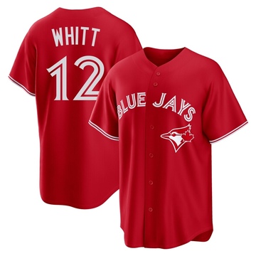 Replica Ernie Whitt Youth Toronto Blue Jays Red Canada Day Jersey