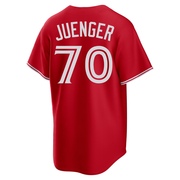 Replica Hayden Juenger Men's Toronto Blue Jays Red Canada Day Jersey