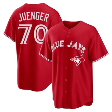 Replica Hayden Juenger Youth Toronto Blue Jays Red Canada Day Jersey