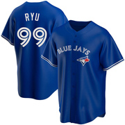 Replica Hyun Jin Ryu Men's Toronto Blue Jays Royal Alternate Jersey