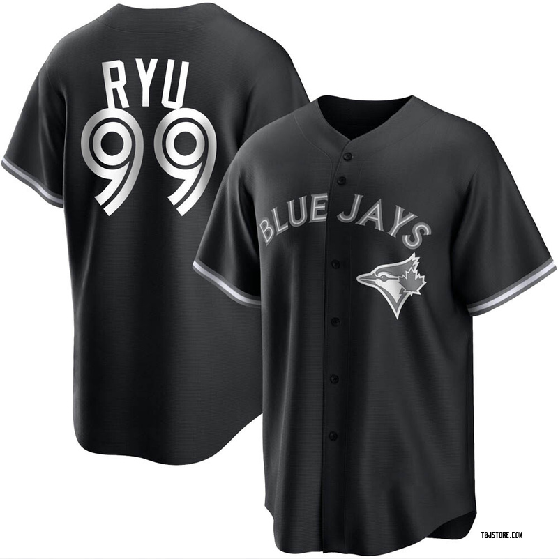 Replica Hyun Jin Ryu Youth Toronto Blue Jays White Black/ Jersey