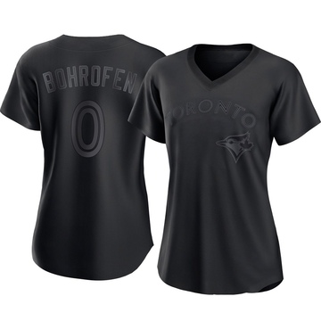 Replica Jace Bohrofen Women's Toronto Blue Jays Black Pitch Fashion Jersey