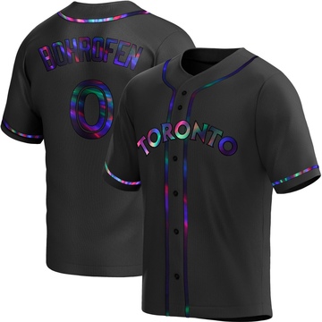 Replica Jace Bohrofen Youth Toronto Blue Jays Black Holographic Alternate Jersey
