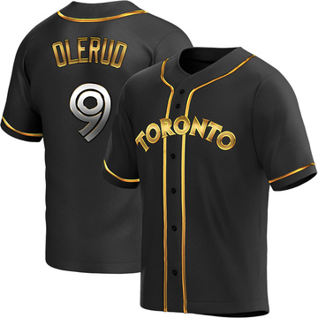 Replica John Olerud Men's Toronto Blue Jays Black Golden Alternate Jersey