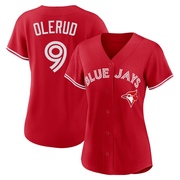 Replica John Olerud Women's Toronto Blue Jays Red Canada Day Jersey
