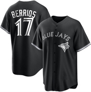 Replica Jose Berrios Men's Toronto Blue Jays White Black/ Jersey