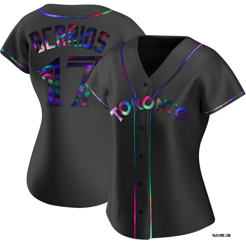 Replica Jose Berrios Women's Toronto Blue Jays Black Holographic Alternate Jersey