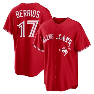 Replica Jose Berrios Youth Toronto Blue Jays Red Canada Day Jersey