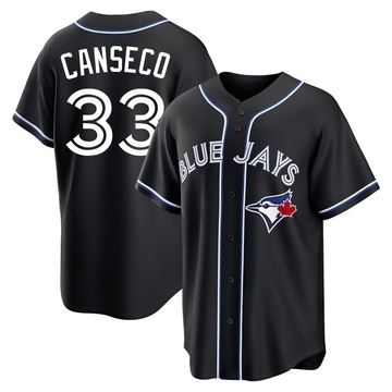 Replica Jose Canseco Youth Toronto Blue Jays Black Fashion Out Jersey