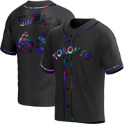 Replica Juan Guzman Men's Toronto Blue Jays Black Holographic Alternate Jersey