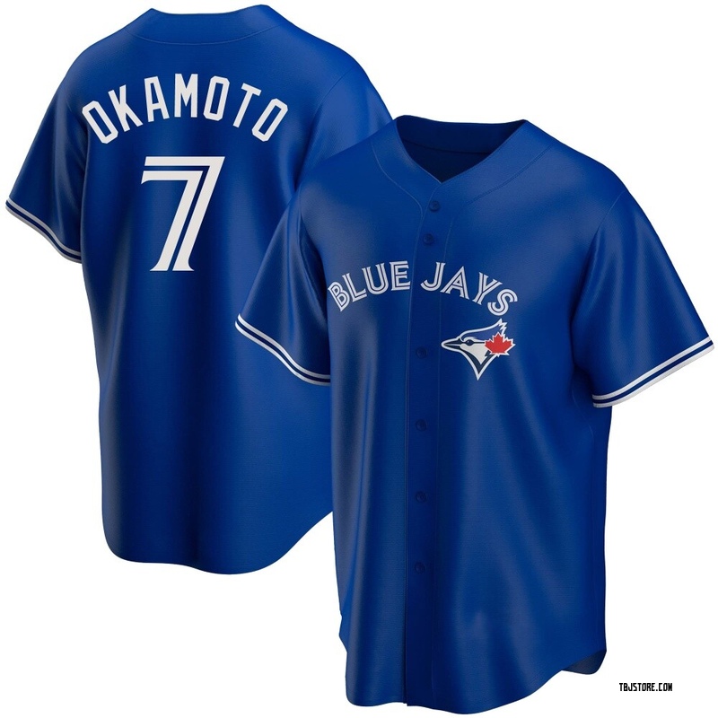 Replica Kazuma Okamoto Men's Toronto Blue Jays Royal Alternate Jersey