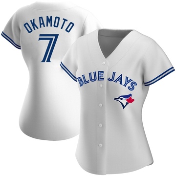 Replica Kazuma Okamoto Women's Toronto Blue Jays White Home Jersey