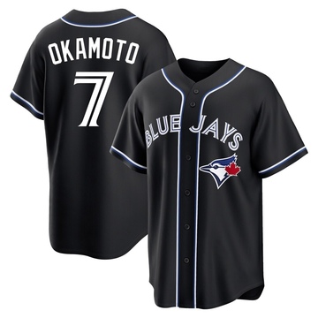Replica Kazuma Okamoto Youth Toronto Blue Jays Black Fashion Out Jersey