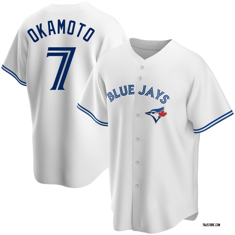 Replica Kazuma Okamoto Youth Toronto Blue Jays White Home Jersey