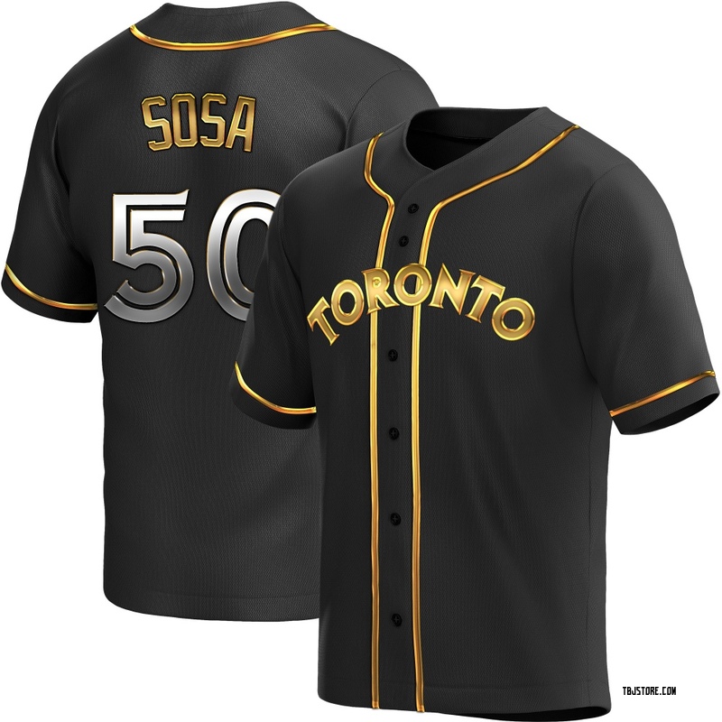 Replica Lenyn Sosa Youth Toronto Blue Jays Black Golden Alternate Jersey