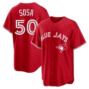 Replica Lenyn Sosa Youth Toronto Blue Jays Red Canada Day Jersey