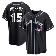 Replica Lloyd Moseby Men's Toronto Blue Jays Black Fashion Out Jersey