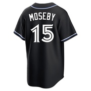 Replica Lloyd Moseby Men's Toronto Blue Jays Black Fashion Out Jersey