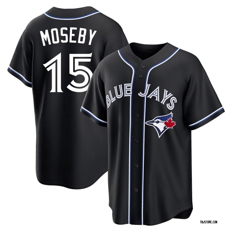 Replica Lloyd Moseby Men's Toronto Blue Jays Black Fashion Out Jersey