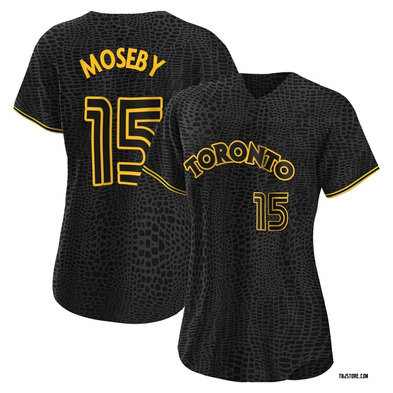 Replica Lloyd Moseby Women's Toronto Blue Jays Black Snake Skin City Jersey