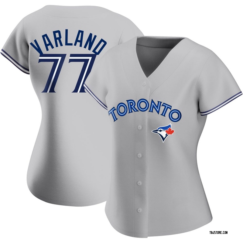 Replica Louis Varland Women's Toronto Blue Jays Gray Road Jersey