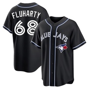 Replica Mason Fluharty Men's Toronto Blue Jays Black Fashion Out Jersey