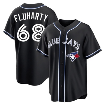 Replica Mason Fluharty Men's Toronto Blue Jays Black Fashion Out Jersey
