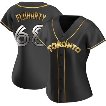 Replica Mason Fluharty Women's Toronto Blue Jays Black Golden Alternate Jersey