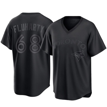 Replica Mason Fluharty Youth Toronto Blue Jays Black Pitch Fashion Jersey