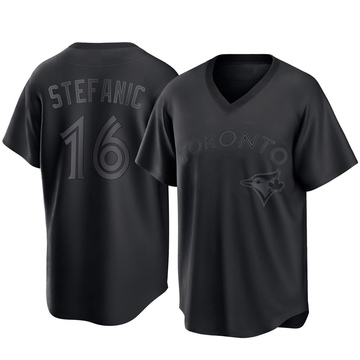 Replica Michael Stefanic Men's Toronto Blue Jays Black Pitch Fashion Jersey
