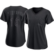 Replica Michael Stefanic Women's Toronto Blue Jays Black Pitch Fashion Jersey