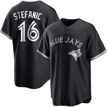 Replica Michael Stefanic Youth Toronto Blue Jays White Black/ Jersey